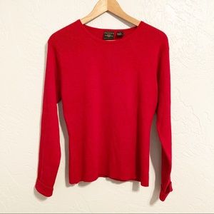 Tailor B. Moss Red Round Neck Sweater L